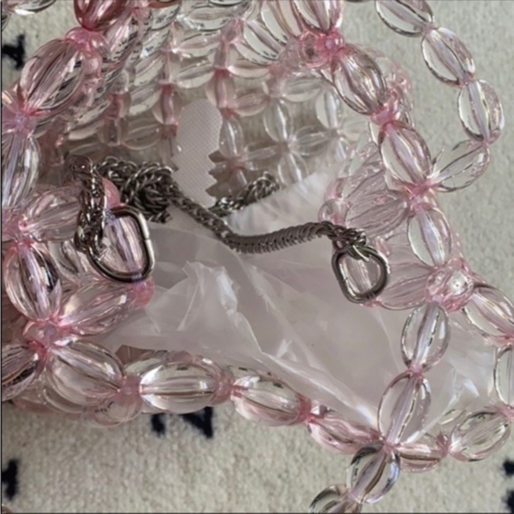 ZARA TRANSPARENT BEADED BUCKET BAG - Picture 12 of 12